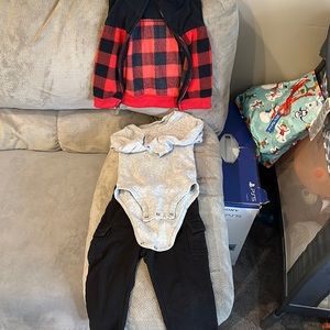 Red black and gray suit size 18 months carters and jumping bean brand